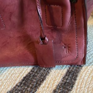 Frye burgundy plum  crossbody satchel